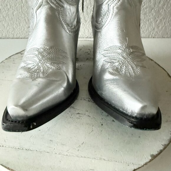 Lane SMOKESHOW Womens Cowboy Boots 7 Silver Trail Western Cowgirl Mid Calf Tall - Picture 10 of 16